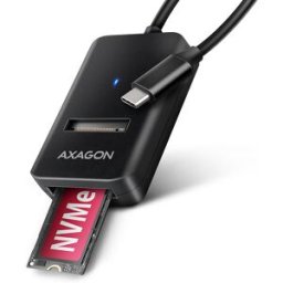 AXAGON ADM2-CM, adapter for M.2 NVMe & SATA SSD, USB-C 10 Gbps, cable 10 cm
