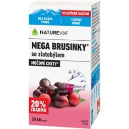 NatureVia Mega brusinky 60 kapslí