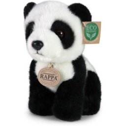 RAPPA Plyšová panda sedící 18 cm, Eco-Friendly