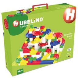 HUBELINO Kuličková dráha - set s kostkami Maxi 213 ks