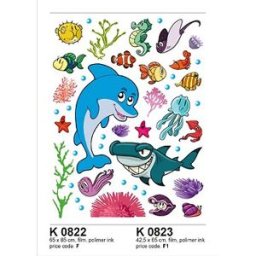 AG design K0822 Samolepicí dekorace DOLPHIN BIG 65 x 85 cm