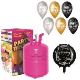 King of Balloons Kingofbal Helium a sada balónků mix happy new year 7 ks silvestr