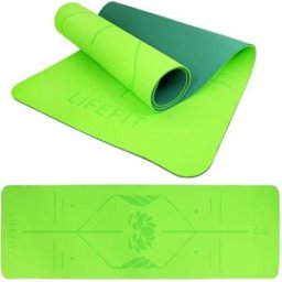 LIFEFIT® Lifefit YOGA MAT LOTOS DUO, 183x58x0,6cm, zelená
