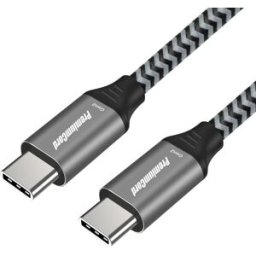 PremiumCord USB-C kabel ( USB 3.2 GEN 2, 3A, 60W, 20Gbit/s ) bavlněný oplet 1,5m