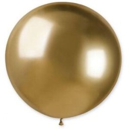 GoDan Balónky chromované 5 ks zlaté lesklé - Silvestr - 80 cm