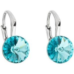 EVOLUTION GROUP 31229.3 lt. turquoise dekorovaná krystaly Swarovski® (Ag 925/1000, 1,6 g)
