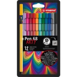 STABILO Pen 68 kartonové pouzdro ARTY 12 barev