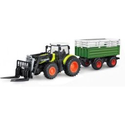 Amewi RC Traktor čelní nakladač s XL příslušenstvím, světla, zvuk, 1:24