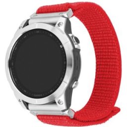 FIXED Nylon Sporty Strap pro Garmin QuickFit 22mm červený