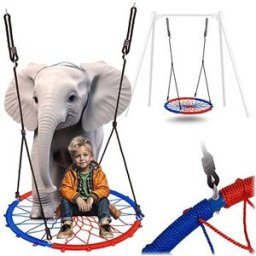 Neo-Sport Čapí hnízdo Swingo 95 cm modro/červená