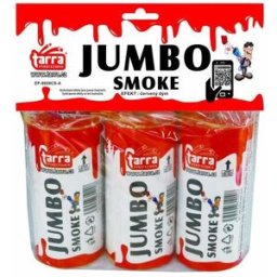 TARRA pyrotechnik Dýmovnice - jumbo smoke - červená - 3ks - trhací pojistka