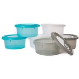 Bo Jungle Misky s víčky Bowls Blue/White/Grey 300 ml (6 ks)