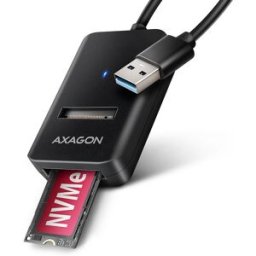 AXAGON ADM2-AM, adapter for M.2 NVMe & SATA SSD, USB-A 10 Gbps, cable 10 cm
