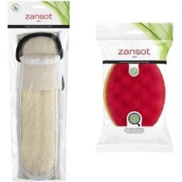 Zansot Peeling na záda s egyptskou lufou + Oboustranná oválná tělová houba