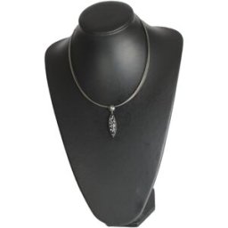 Eva Lhotáková E.L. 2 Naveta s kamínkem černo bílá