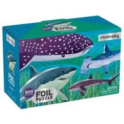 Mudpuppy Foil Puzzle - Žraloci (100 ks)