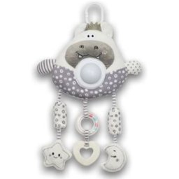 Funmuch Plyšový hippo na kočárek se světlem a hudbou