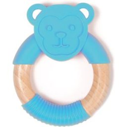 Bo Jungle kousátko B-Teether Animal Wood Blue Monkey