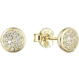 EVOLUTION GROUP 11430.1 crystal zircon ag AU plating náušnice (AG 925 / 1000; 2 g)