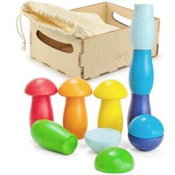 Ulanik Dřevěná sada "Rainbow: Houby