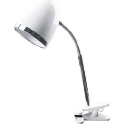 Avide Stolní lampa s klipem, bílá