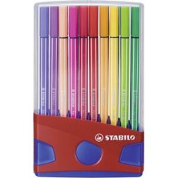 STABILO Pen 68 20ks ColorParade modrá/červená