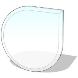 Lienbacher Sklo pod kamna slza s fazetou 110x110cm