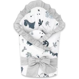 COSING Zavinovačka s volánkem a stuhou Dino granátová