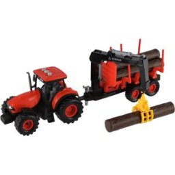 Teddies Traktor Zetor s vlekem a nákladním ramenem na setrvačník