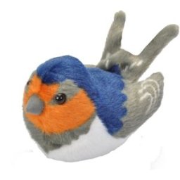 WILD REPUBLIC Plyšový ptáček se zvuky Vlaštovka