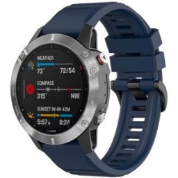 FIXED Silicone Strap pro Garmin QuickFit 22mm modrý
