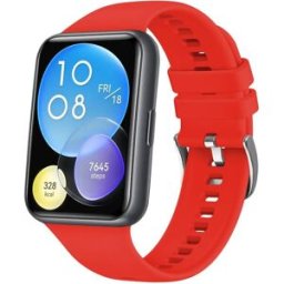 FIXED Silicone Strap pro Huawei Watch FIT2 červený