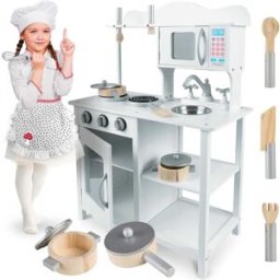 Ricokids Dřevěná kuchyňka pro děti 60 × 30 × 85 cm