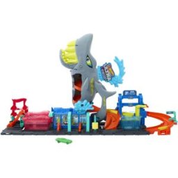 Mattel Hot Wheels City Color Reveal automyčka se žralokem a angličákem 1:64