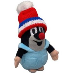 Moravská ústředna Krtek 14cm v kalhotkách, kulich červená trikolora