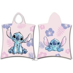 Jerry Fabrics Plážová osuška/pončo Lilo a Stitch Pink 50 × 115 cm