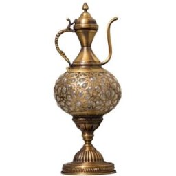 Krásy Orientu Orientální stolní lampa z foukanéh Melek - Karafa - 16 cm