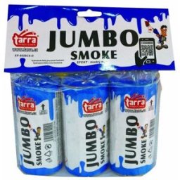 TARRA pyrotechnik Dýmovnice - jumbo smoke - modrá - 3ks - trhací pojistka