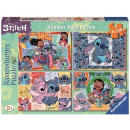 Ravensburger 057313 Disney: Stitch 4x100 dílků