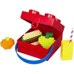 Lego box s rukojetí 166 x 165 x 117 mm - červený