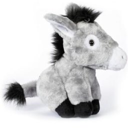 Kids World Plyšový osel sedící 28 cm