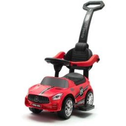 Baby Mix Dětské odrážedlo se zvukem a vodící tyčí Racer červené