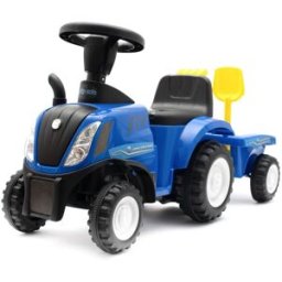 BABY MIX New Holland - traktor s vlečkou a nářadím modré
