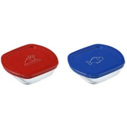 Pyrex 913S570/7646 Sada dóz 2 ks čtverec