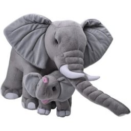Wild Republic Plyšová samice s mládětem – slon, 76 cm