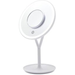 Bezdoteku LED kosmetické make-up zrcátko Ypsilon kulaté nabíjecí bílé