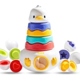 Bavytoy Pyramida kroužky 3v1 Kačenka a vajíčka
