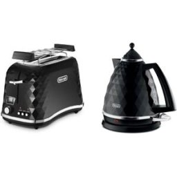 DeLonghi Snídaňová kolekce De'Longhi Brillante - černá (KBJ2001.BK & CTJ2103.BK)