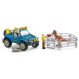 Schleich Terénní vůz s venkovním výběhem pro dinosaura 41464