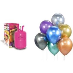 Kingofbal Helium a sada latex. Balónků, chrom. mix barev, 7 ks, 30 cm